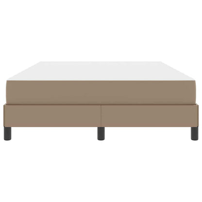 Letto con materasso Cappuccino 140 x 200 cm Pelle sintetica