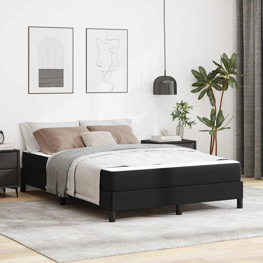 Struttura del letto con materasso Nero 160 x 200 cm Tessuto | homemem39