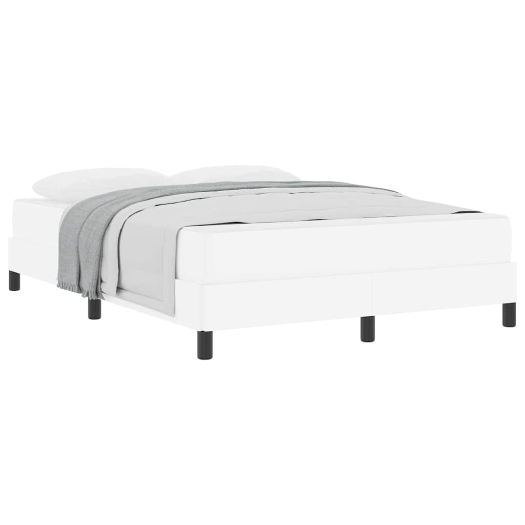 Letto con materasso Bianco Puro 160 x 200 cm Pelle sintetica