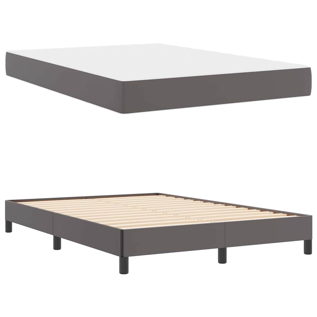 Struttura del letto con materasso Grigio 160 x 200 cm Tessuto | homemem39
