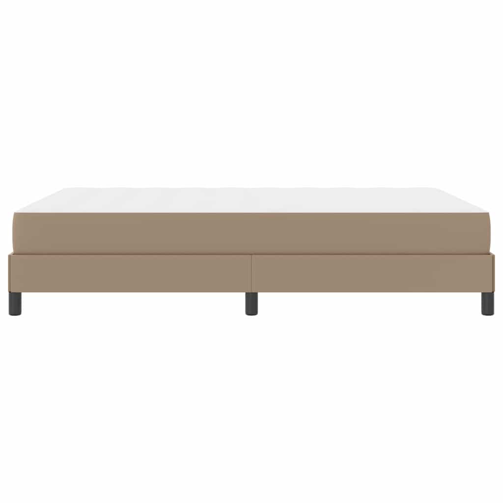 Letto con materasso Cappuccino 160 x 200 cm Pelle sintetica