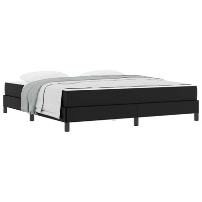 Letto con materasso Nero 180 x 200 cm Pelle sintetica