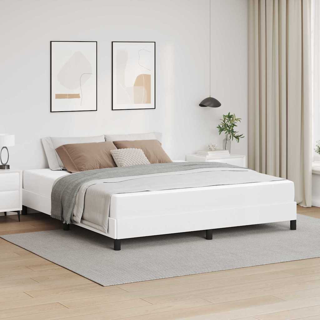 Struttura del letto Bianco Puro 180 x 200 cm Tessuto | homemem39