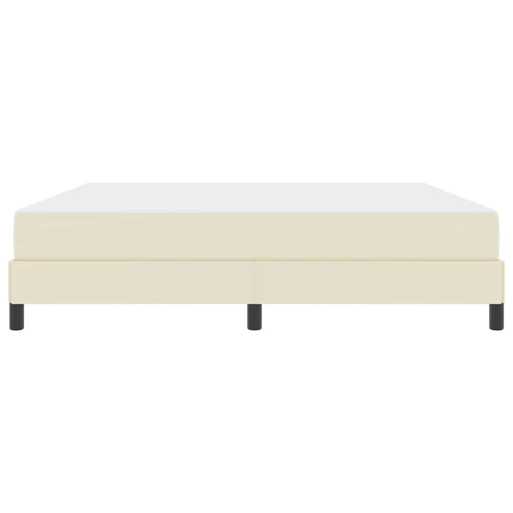 Struttura del letto con materasso Crema 180 x 200 cm Tessuto | homemem39