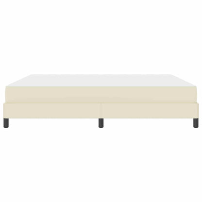 Struttura del letto con materasso Crema 180 x 200 cm Tessuto | homemem39