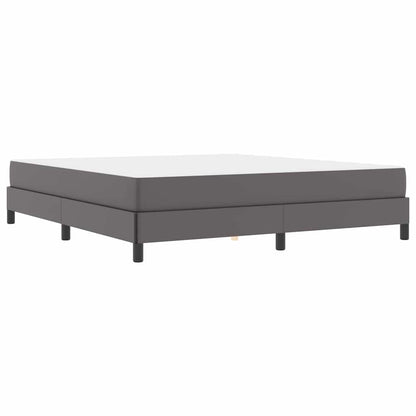 Letto con materasso Grigio 180 x 200 cm Pelle sintetica