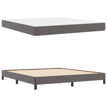 Struttura del letto con materasso Grigio 180 x 200 cm Tessuto
