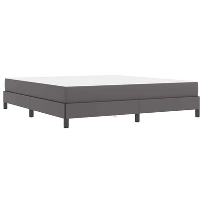 Letto con materasso Grigio 180 x 200 cm Pelle sintetica