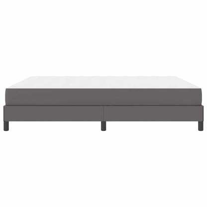 Letto con materasso Grigio 180 x 200 cm Pelle sintetica