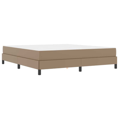 Letto con materasso Cappuccino 180 x 200 cm Pelle sintetica