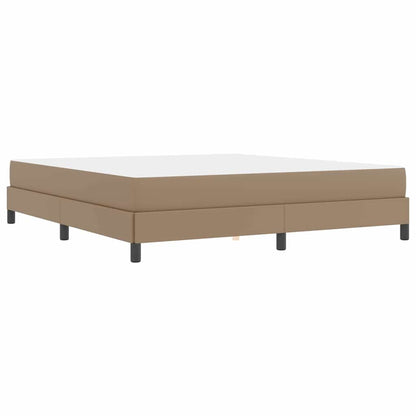 Letto con materasso Cappuccino 180 x 200 cm Pelle sintetica