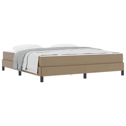 Letto con materasso Cappuccino 180 x 200 cm Pelle sintetica