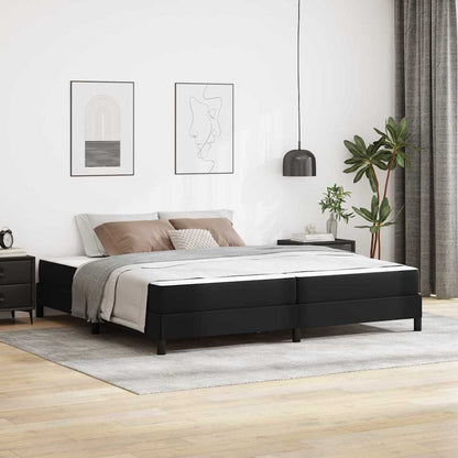 Letto con materasso Nero 200 x 200 cm Pelle sintetica