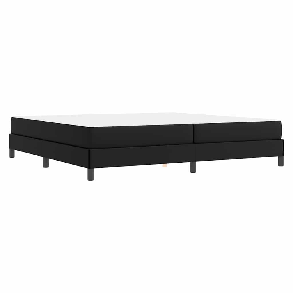 Letto con materasso Nero 200 x 200 cm Pelle sintetica