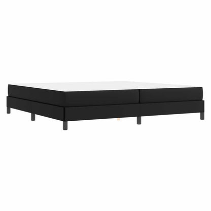 Letto con materasso Nero 200 x 200 cm Pelle sintetica