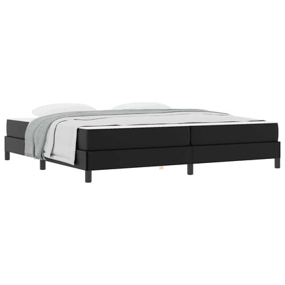Letto con materasso Nero 200 x 200 cm Pelle sintetica