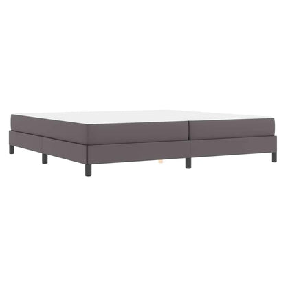 Letto con materasso Grigio 200 x 200 cm Pelle sintetica