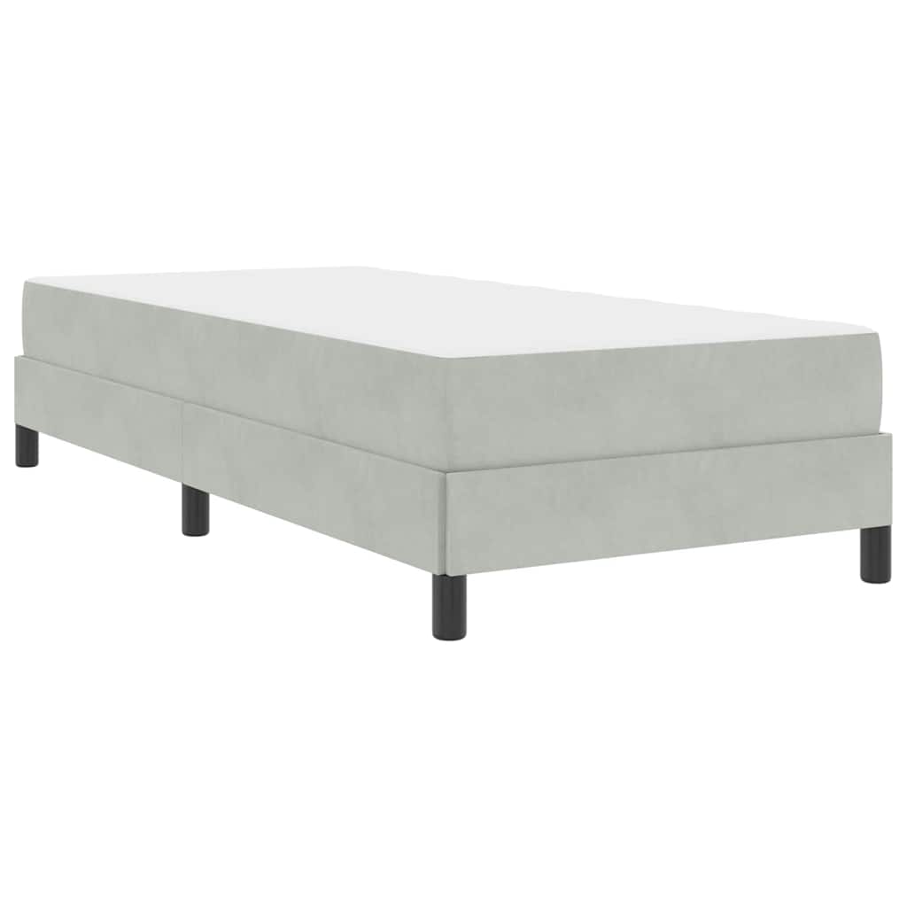 Letto box spring con materasso Grigio chiaro 80 x 200 cm