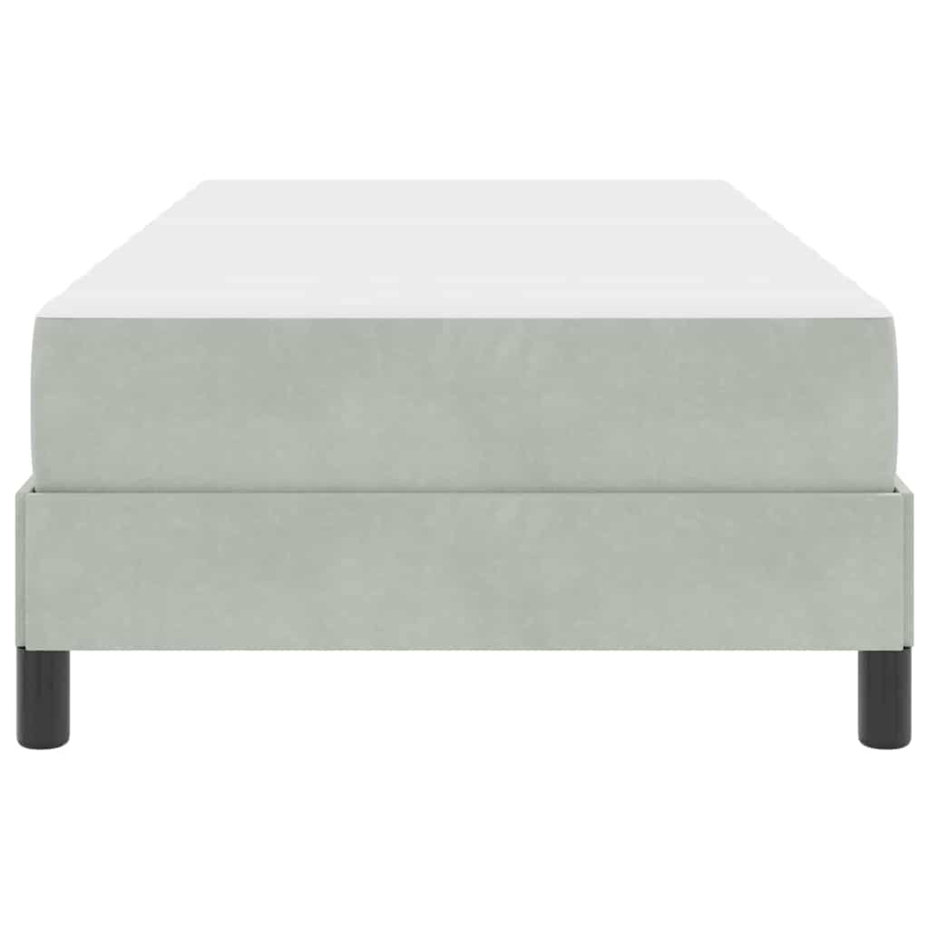 Letto box spring con materasso Grigio chiaro 80 x 200 cm