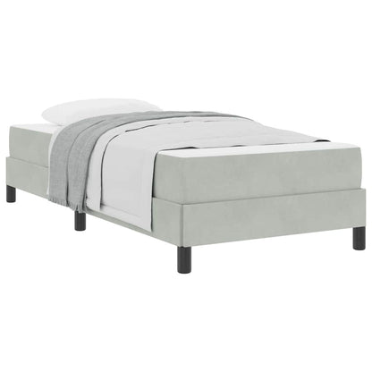 Letto box spring con materasso Grigio chiaro 80 x 200 cm - homemem39