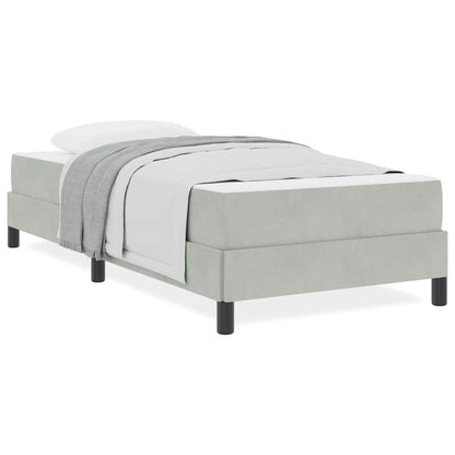 Letto box spring con materasso Grigio chiaro 80 x 200 cm