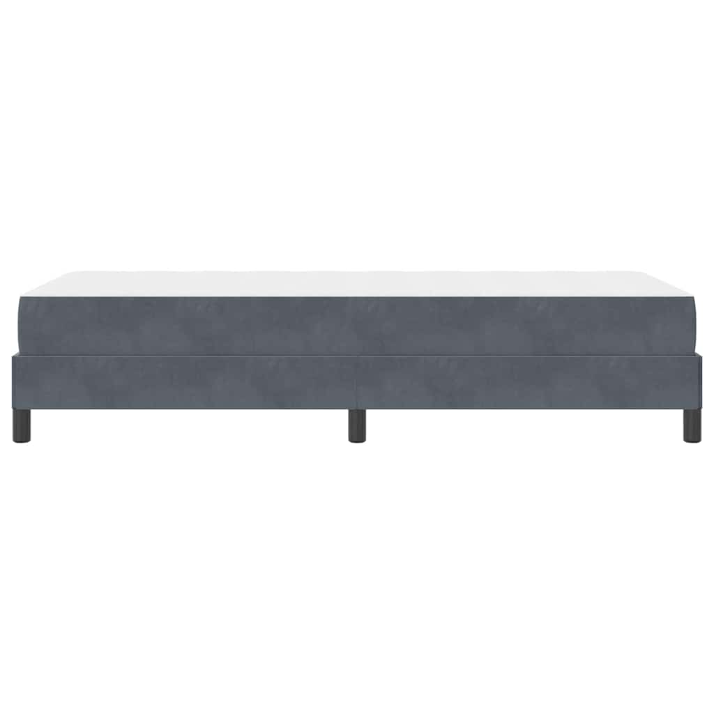 Letto box spring con materasso Grigio scuro 80 x 200 cm Velluto - homemem39
