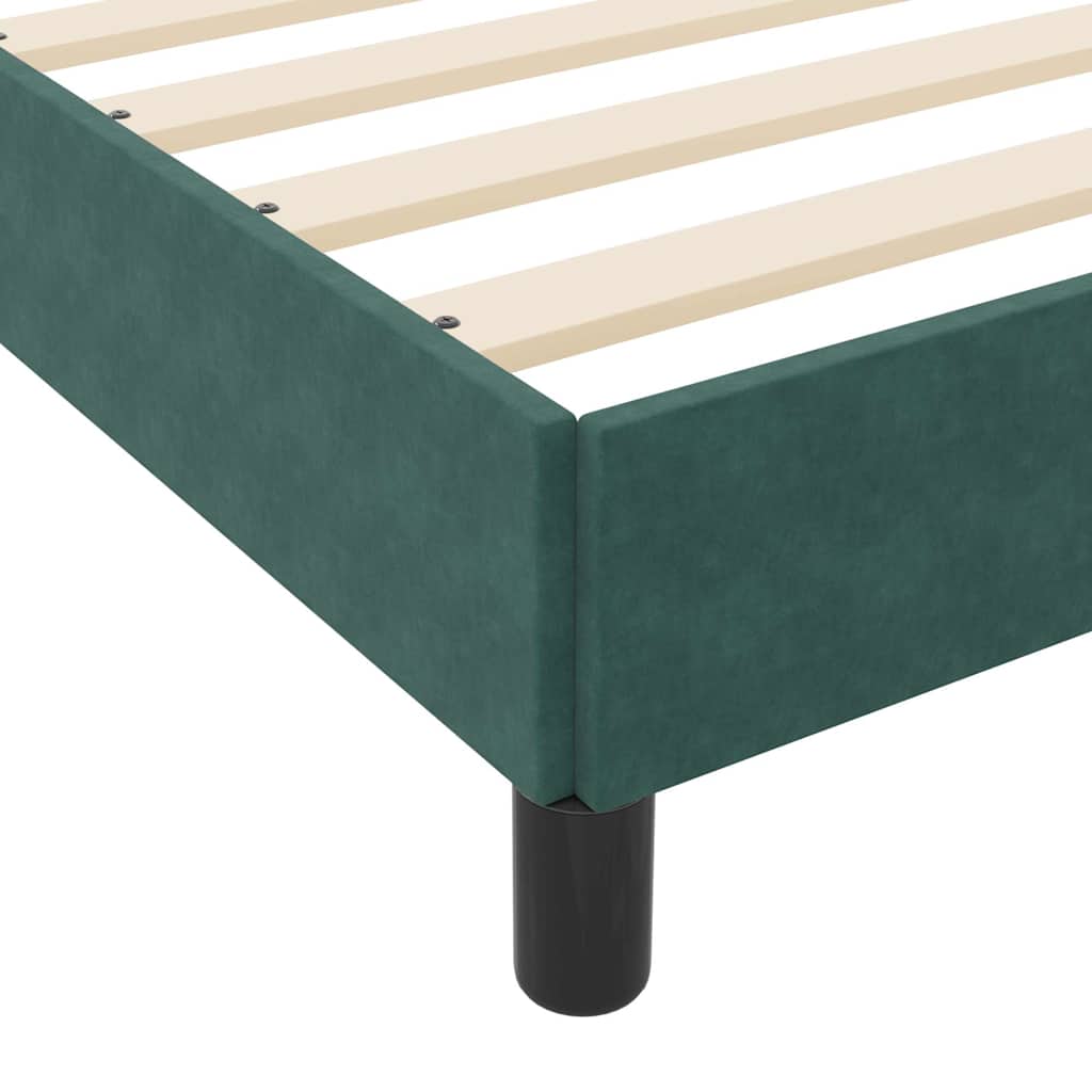 Letto a molle con materasso Verde Scuro 80 x 200 cm Tessuto
