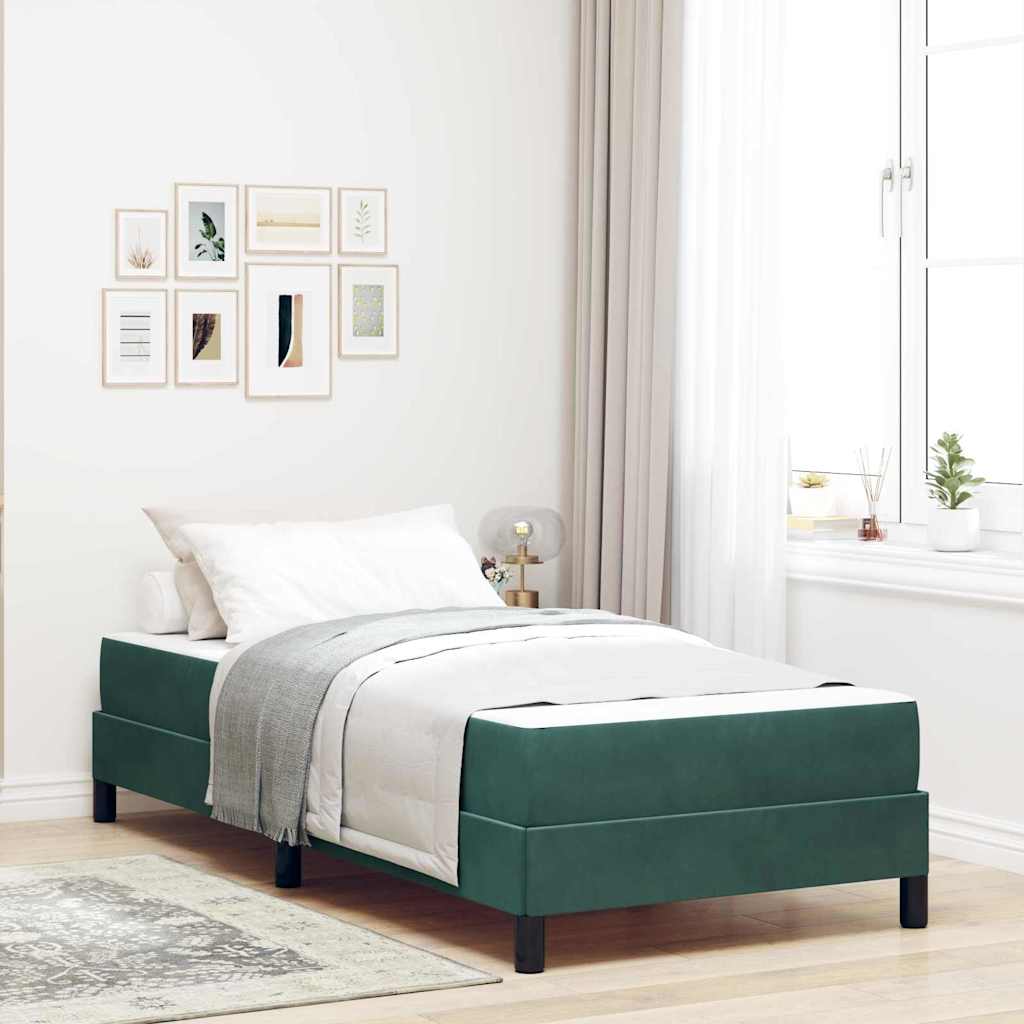 Letto box spring con materasso Verde Scuro 80 x 200 cm Velluto - homemem39