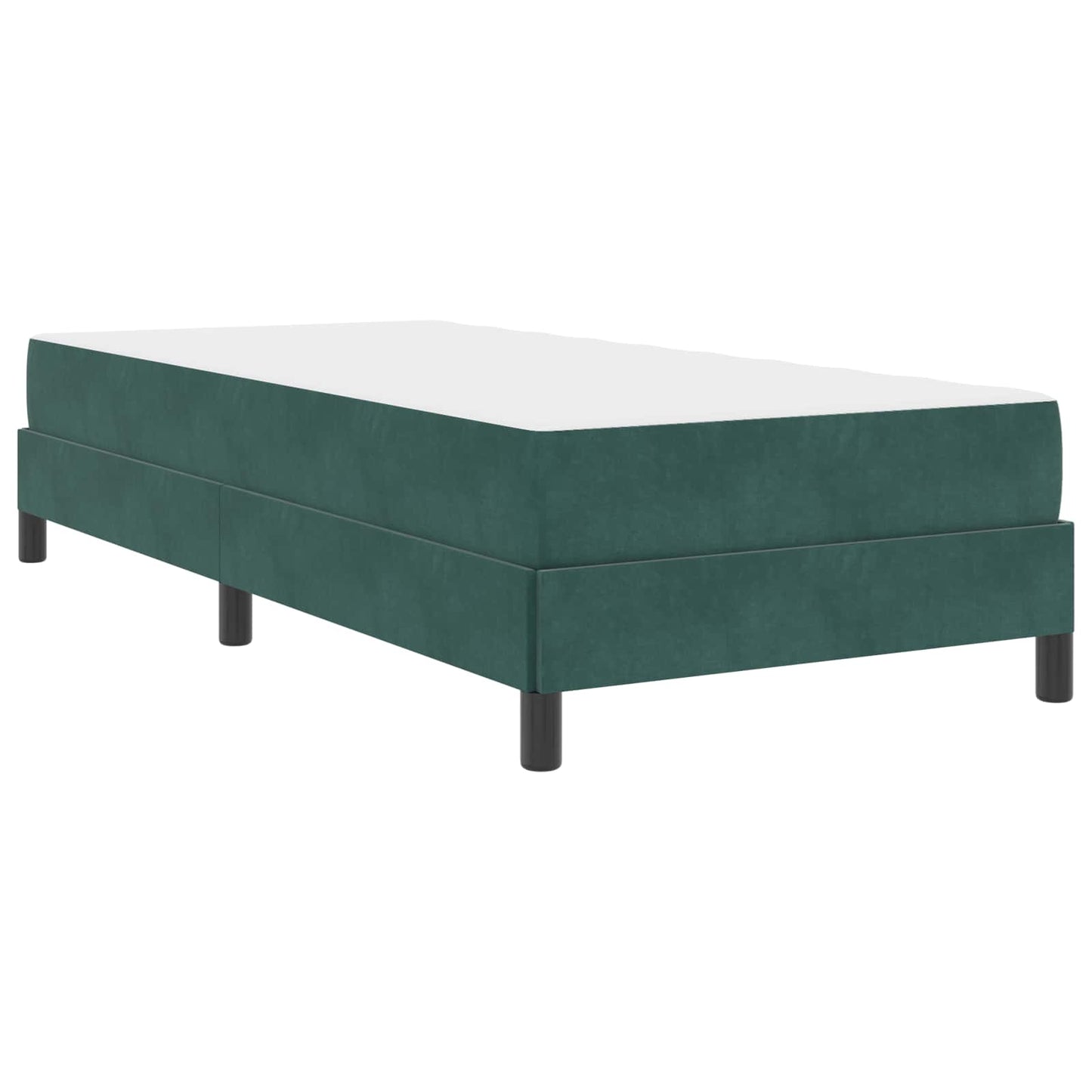 Letto a molle con materasso Verde Scuro 80 x 200 cm Tessuto