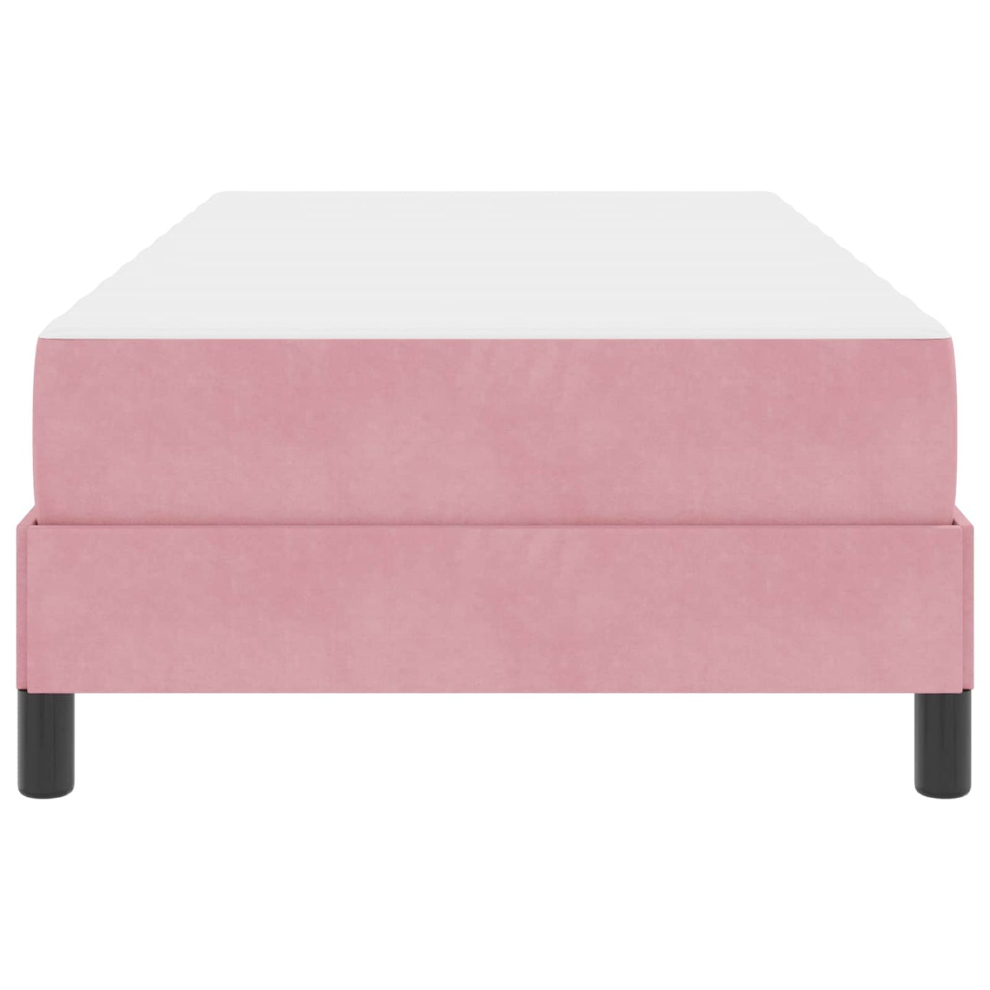 Letto a molle con materasso Rosa 80 x 200 cm Tessuto