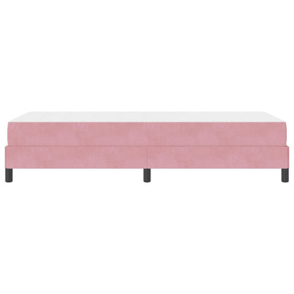 Letto a molle con materasso Rosa 80 x 200 cm Tessuto