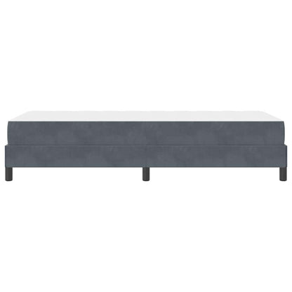Letto box spring con materasso Grigio scuro 90 x 190 cm Velluto - homemem39
