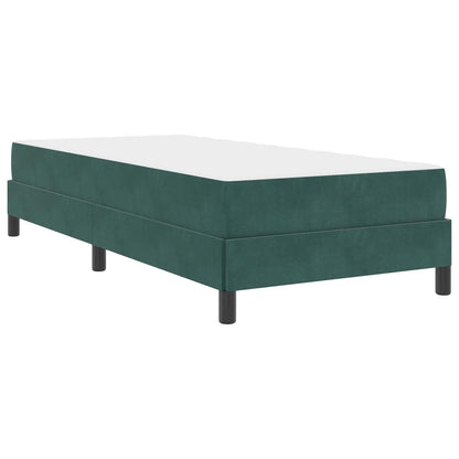 Letto a molle con materasso Verde Scuro 90 x 190 cm Tessuto