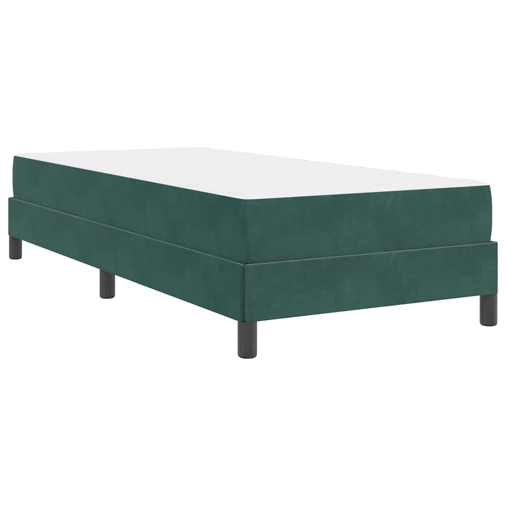 Letto box spring con materasso Verde Scuro 90 x 190 cm Velluto - homemem39