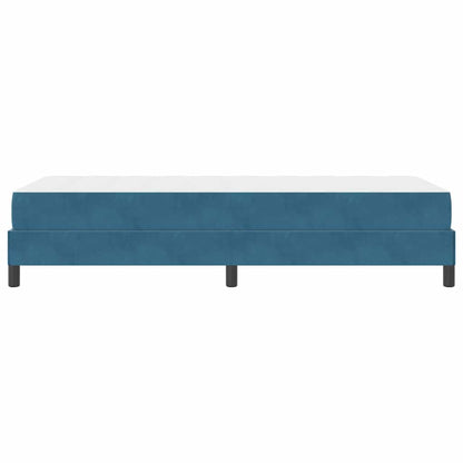 Letto box spring con materasso Blu Scuro 90 x 190 cm Velluto