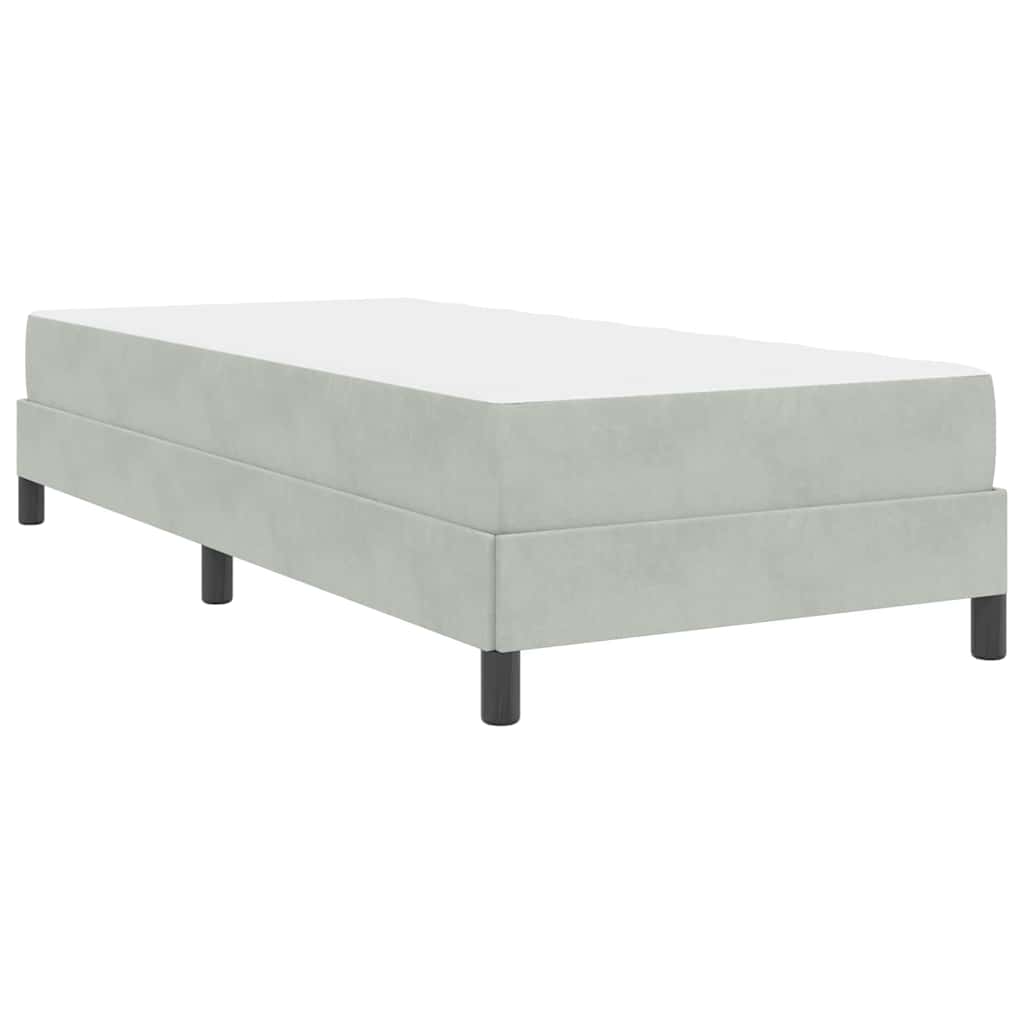 Letto a molle con materasso Grigio chiaro 90 x 200 cm Tessuto
