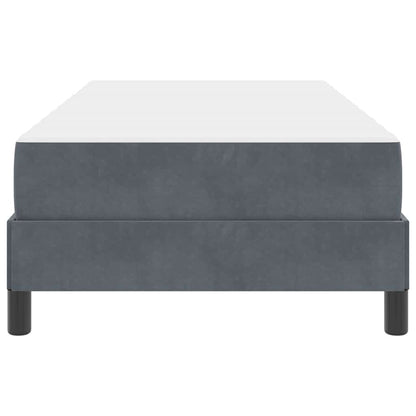 Letto box spring con materasso Grigio scuro 90 x 200 cm Velluto - homemem39