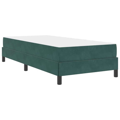 Letto box spring con materasso Verde Scuro 90 x 200 cm Velluto
