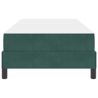 Letto box spring con materasso Verde Scuro 90 x 200 cm Velluto