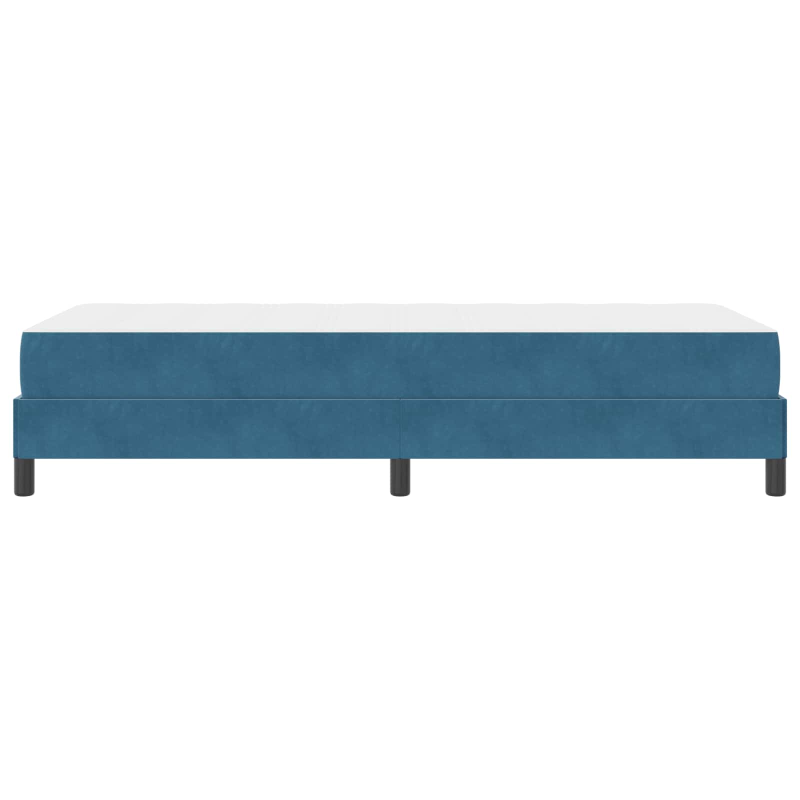 Letto a molle con materasso Blu Scuro 90 x 200 cm Tessuto | homemem39