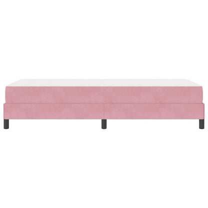 Letto box spring con materasso Rosa 90 x 200 cm Velluto