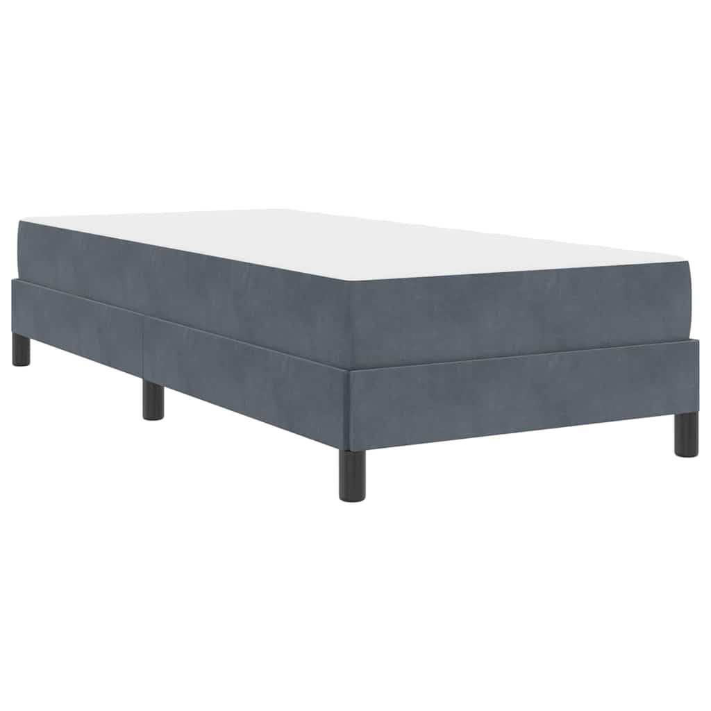 Letto box spring con materasso Grigio scuro 100 x 200 cm - homemem39