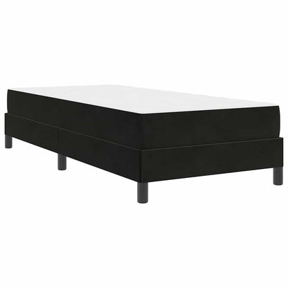 Letto box spring con materasso Nero 100 x 200 cm Velluto