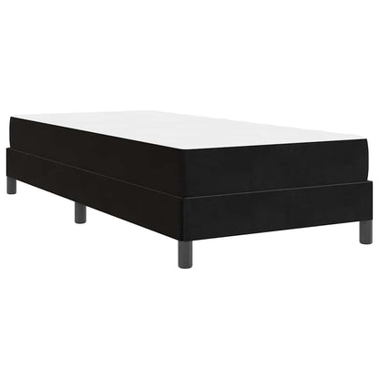 Letto box spring con materasso Nero 100 x 200 cm Velluto