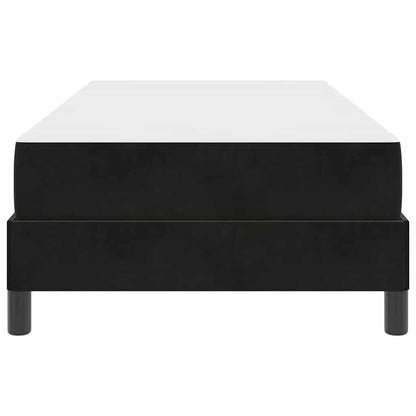 Letto box spring con materasso Nero 100 x 200 cm Velluto - homemem39