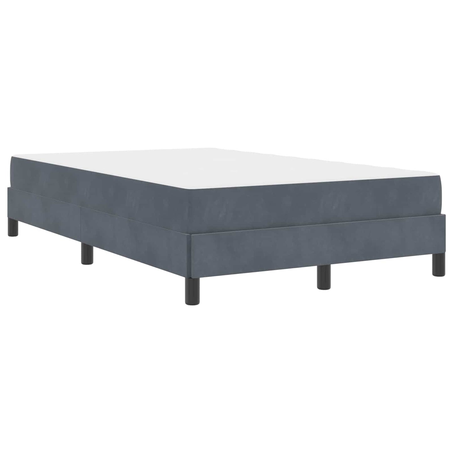 Letto a molle con materasso Grigio scuro 120 x 190 cm Tessuto