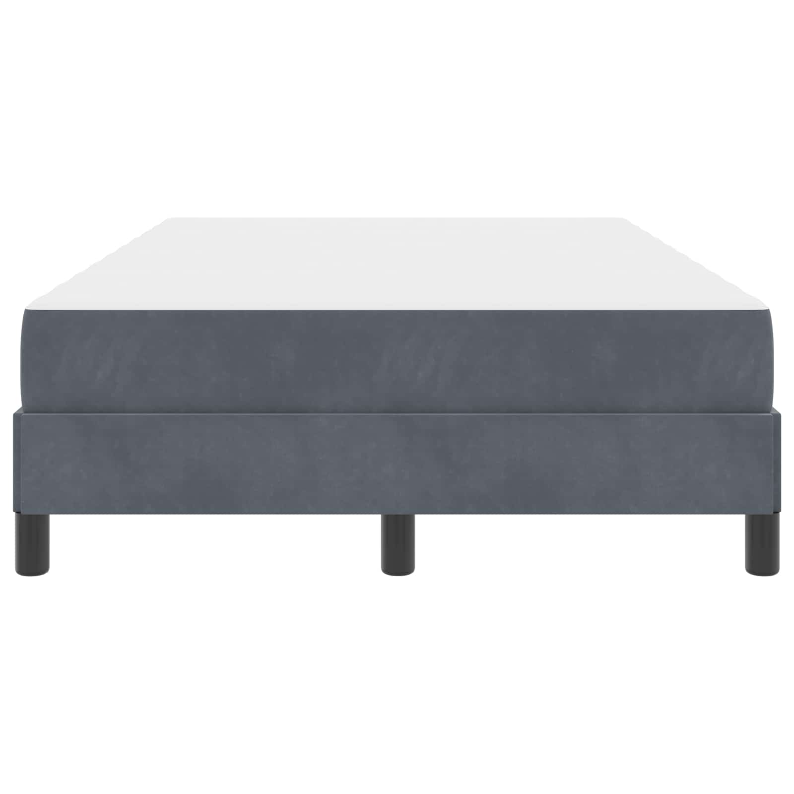 Letto a molle con materasso Grigio scuro 120 x 190 cm Tessuto | homemem39