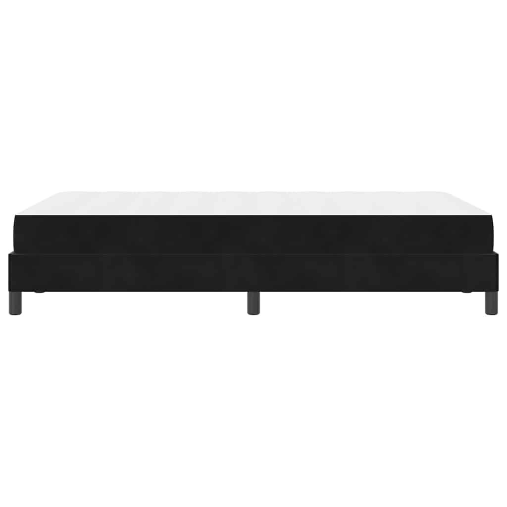 Letto box spring con materasso Nero 120 x 190 cm Velluto
