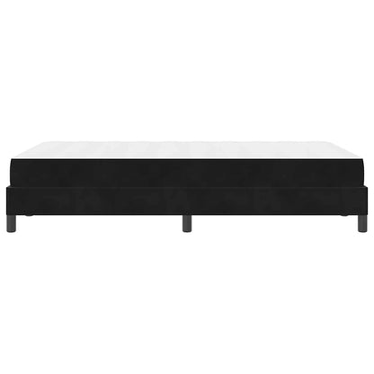 Letto box spring con materasso Nero 120 x 190 cm Velluto