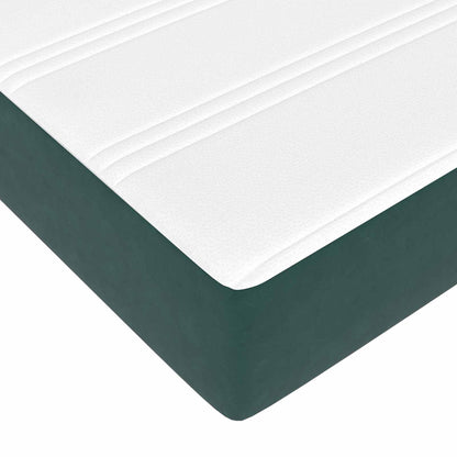 Letto a molle con materasso Verde Scuro 120 x 190 cm Tessuto | homemem39